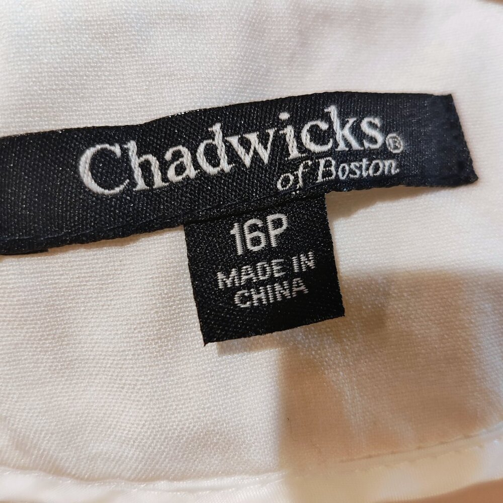 Chadwicks of Boston Katherine Women's White Slacks, Size 16P, Gently Used - Picture 6 of 6